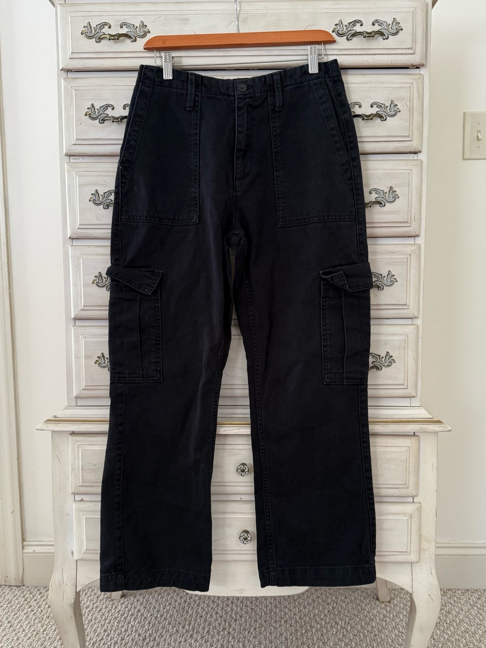 BDG Black Grunge Cotton Cargo Pants
